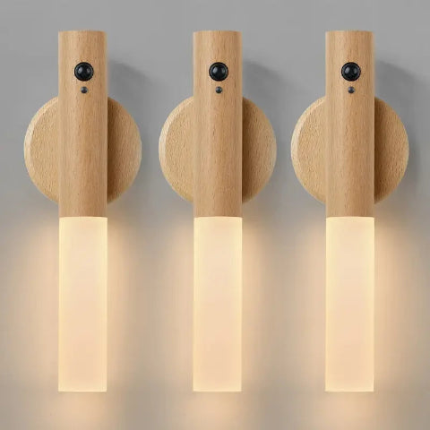 applique murale bois Bois Clair Lot de 3 Appliques