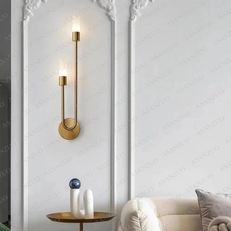 APPLIQUE MURALE DORÉE | Chandelier - Lumière de Léora