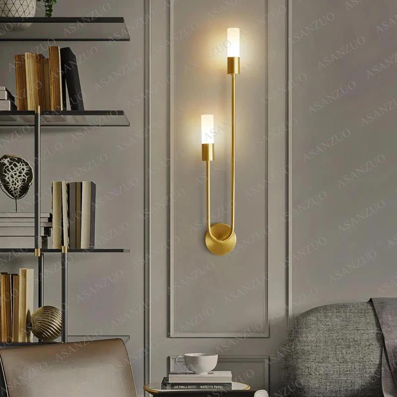 APPLIQUE MURALE DORÉE | Chandelier - Lumière de Léora