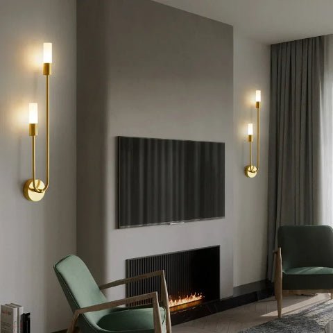 APPLIQUE MURALE DORÉE | Chandelier - Lumière de Léora