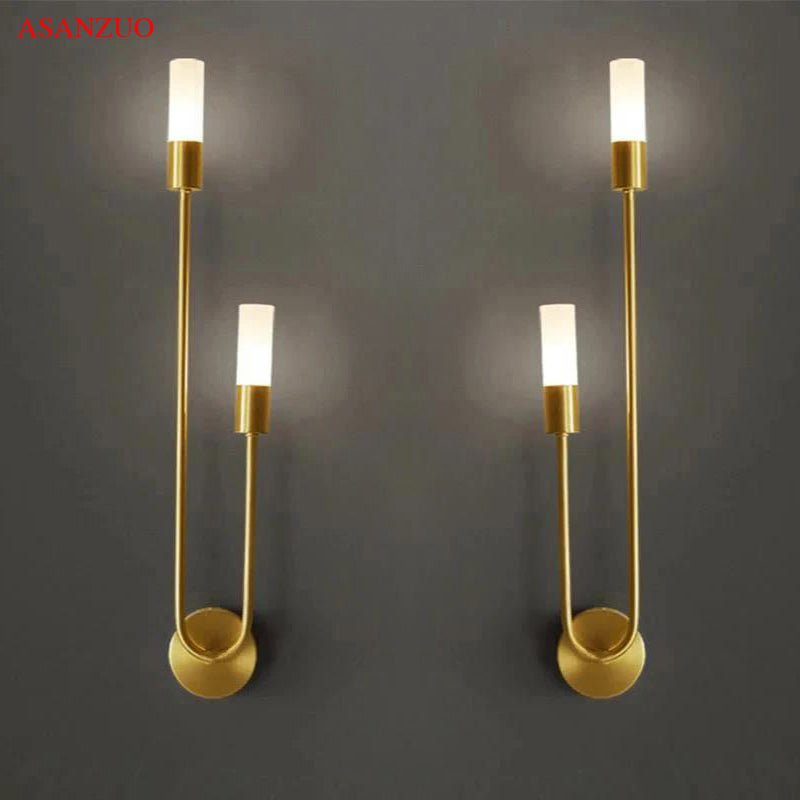 APPLIQUE MURALE DORÉE | Chandelier - Lumière de Léora
