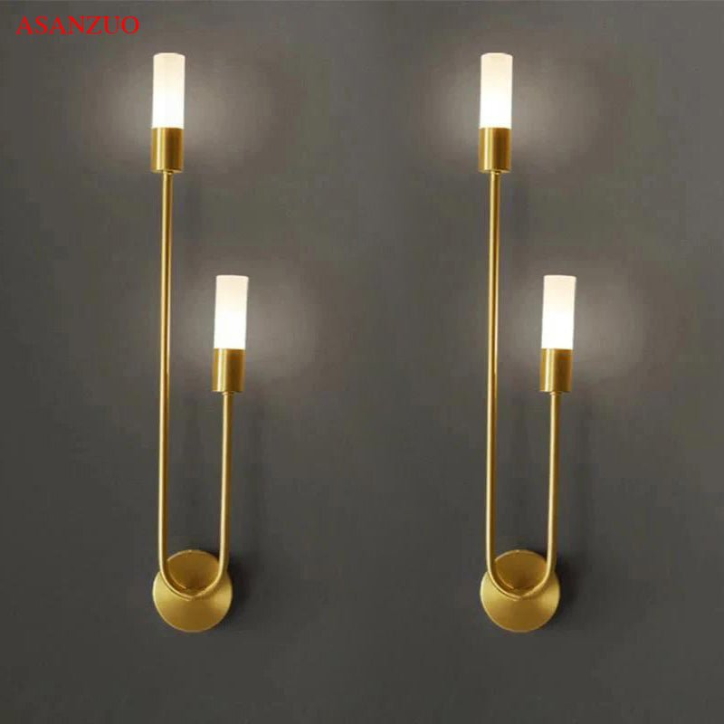 APPLIQUE MURALE DORÉE | Chandelier - Lumière de Léora