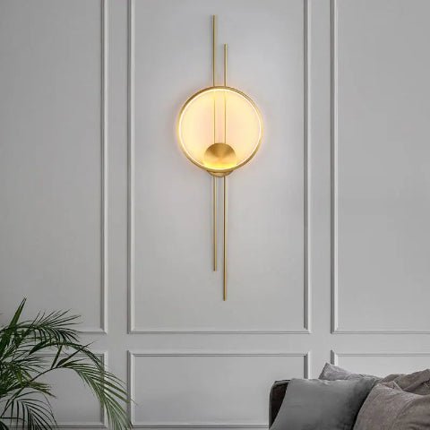 APPLIQUE MURALE DORÉE | Disque - Lumière de Léora