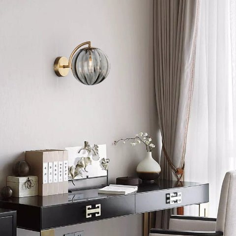 applique murale en verre colore gris bureau