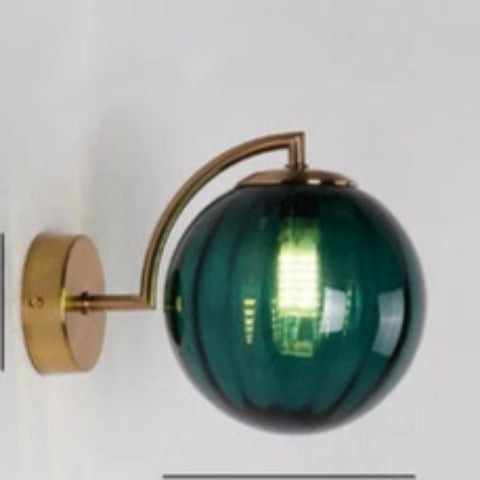 applique murale en verre vert