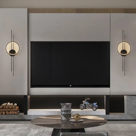 applique murale noire salon