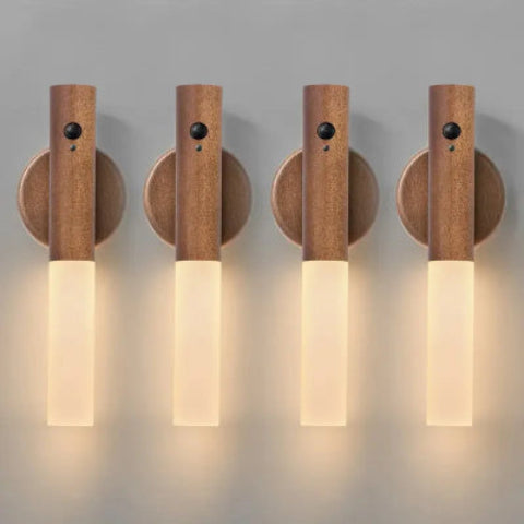applique-murale-bois-Bois fonce Lot de 4 Appliques