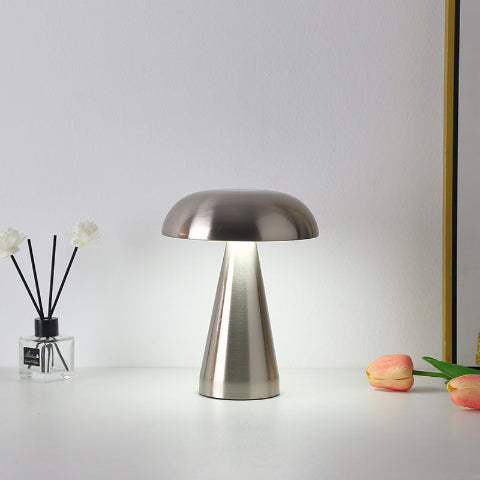 lampe champignon argent