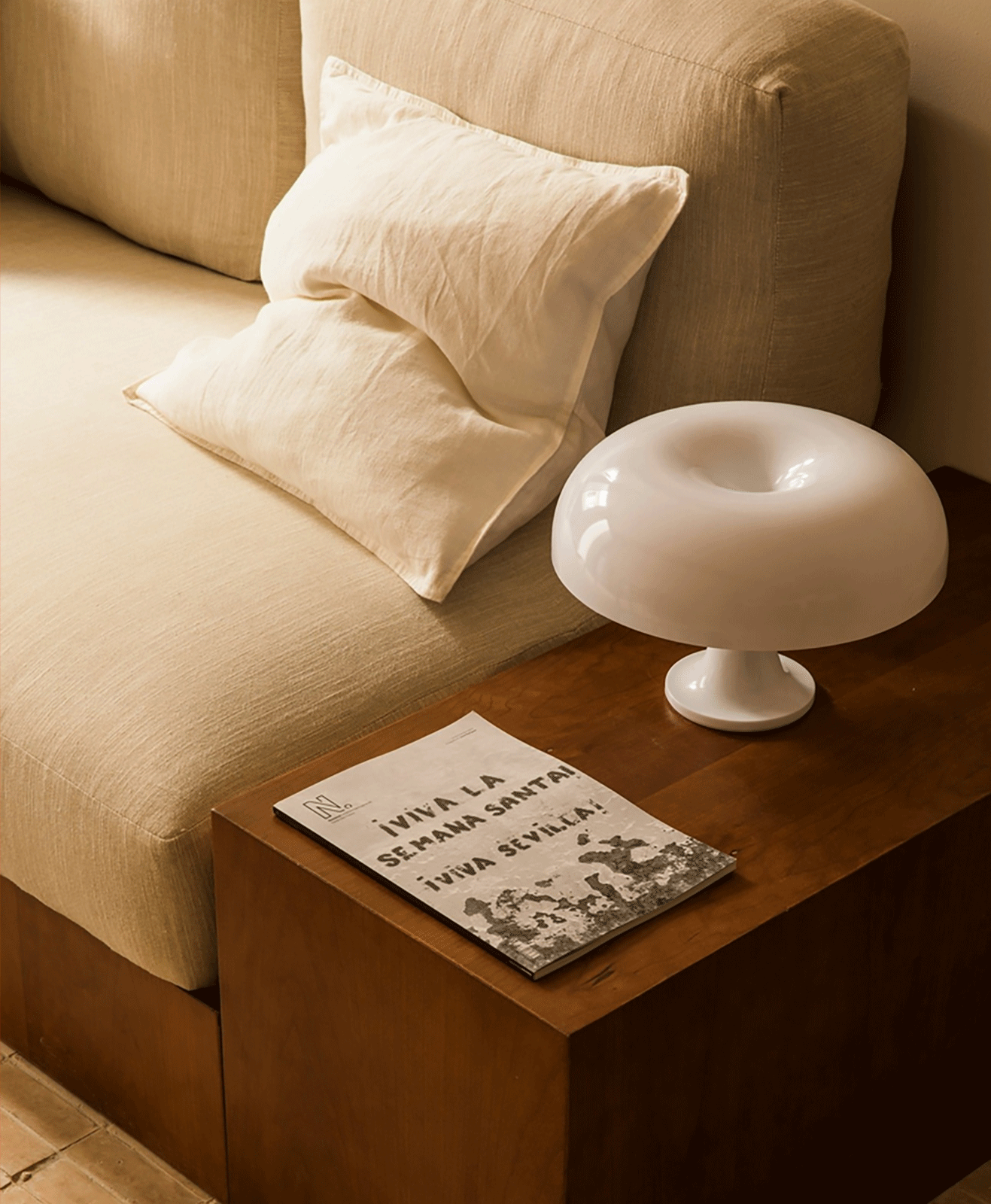 LAMPE CHAMPIGNON BLANCHE| Pure