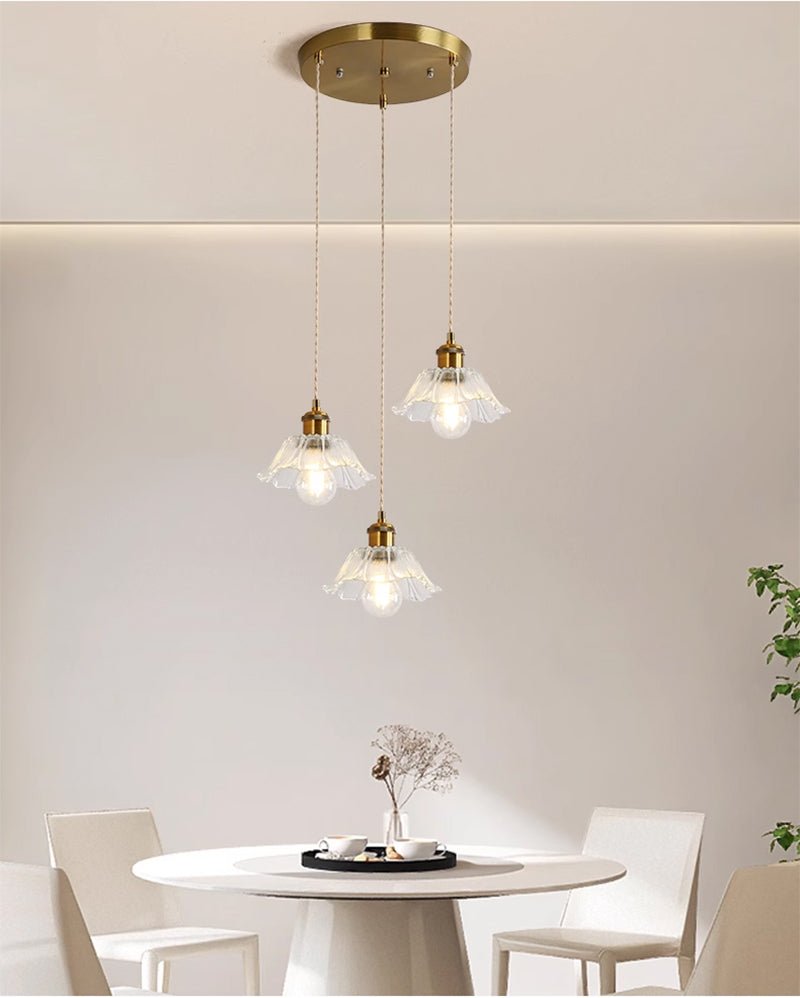 SUSPENSION FLEUR | Floral Blanc - Lumière de Léora
