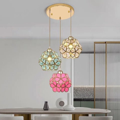 SUSPENSION FLEUR| Spring Vert - Lumière de Léora