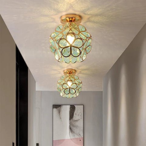 SUSPENSION FLEUR| Spring Vert - Lumière de Léora