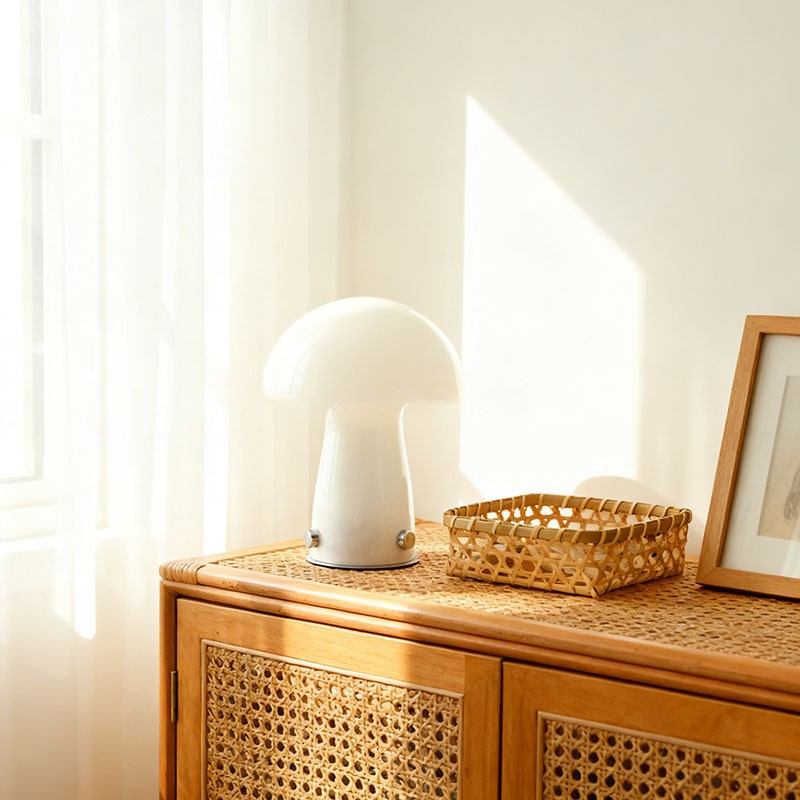 Lampe champignon blanche