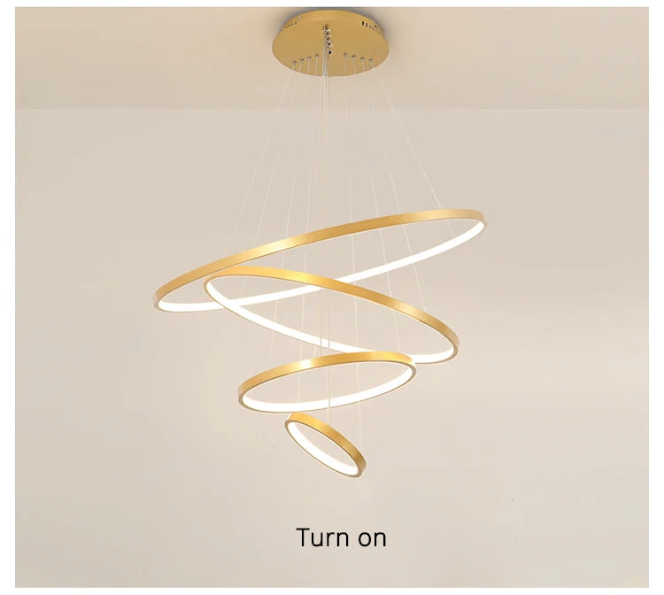 Suspension lignes lumineuses Noda 2 ANNEaux