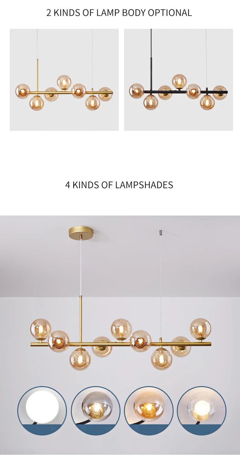 Suspension en verre fumé —  HORIZON Smoky
