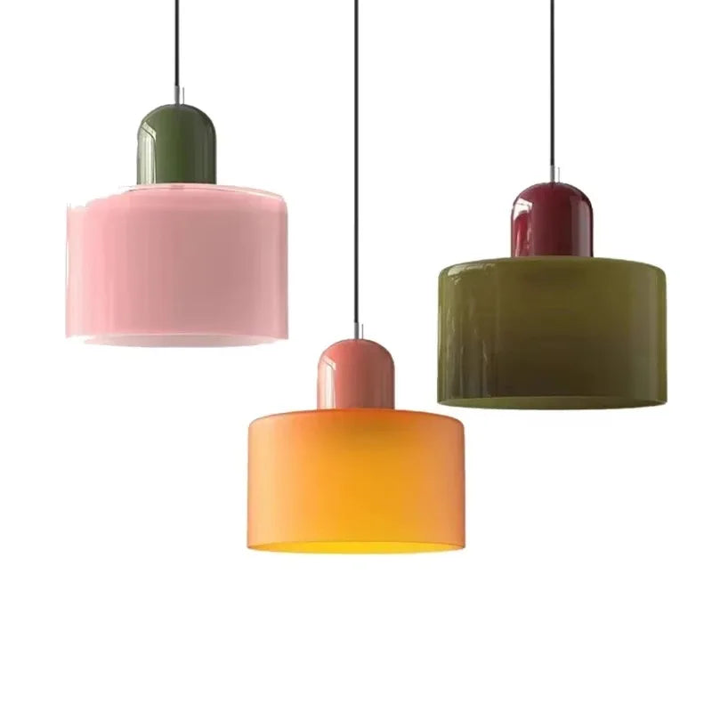 LAMPE SUSPENTUE | VINTAGE Tulipe Brun