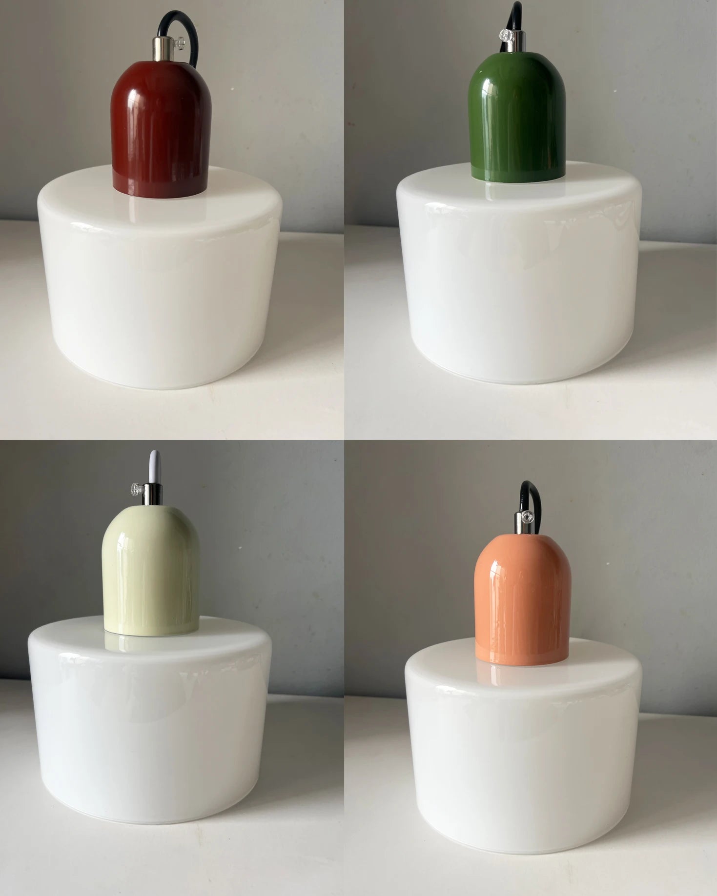 LAMPE SUSPENTUE | VINTAGE Tulipe Brun