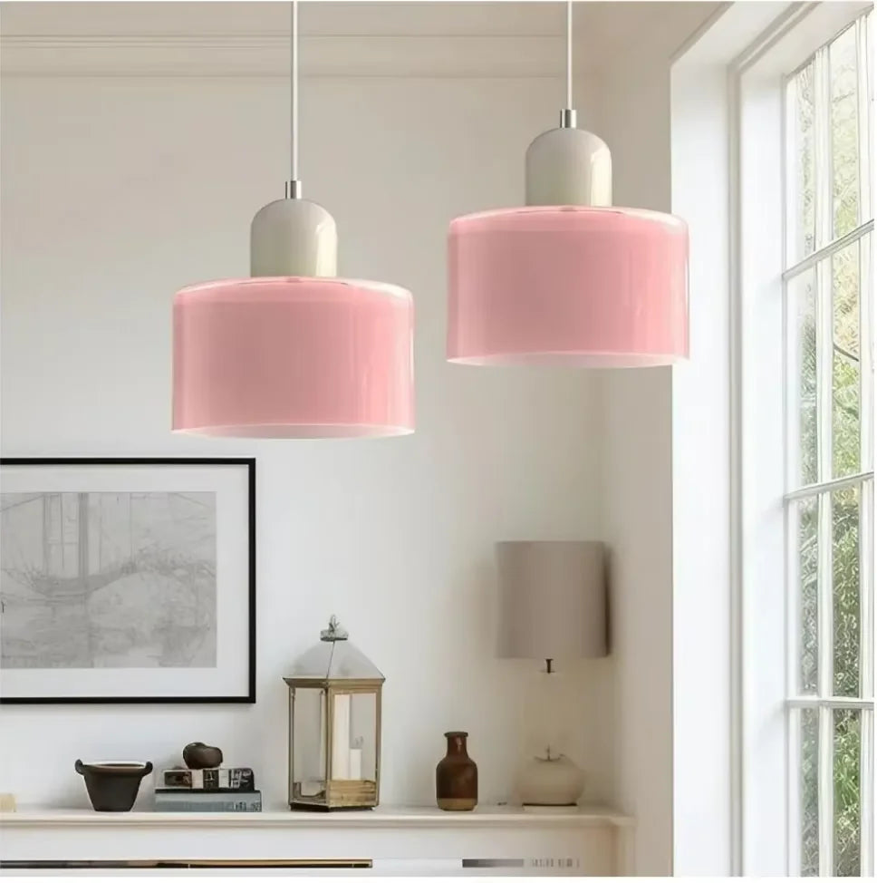 LAMPE SUSPENTUE | VINTAGE Tulipe Brun