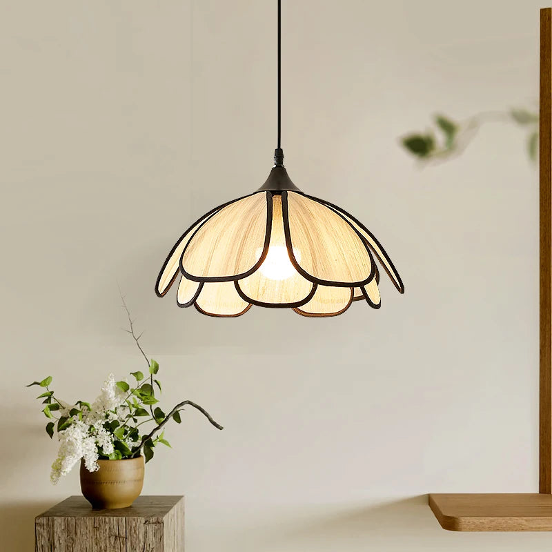 Vintage tissé à la main Lotus salle à manger lustre chambre salon lampe art européen et américain atmosphère éclairage lampes E27