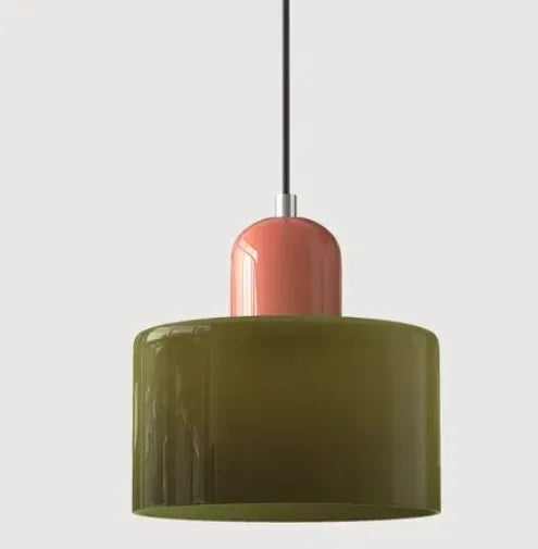 LAMPE SUSPENTUE | VINTAGE Tulipe Brun