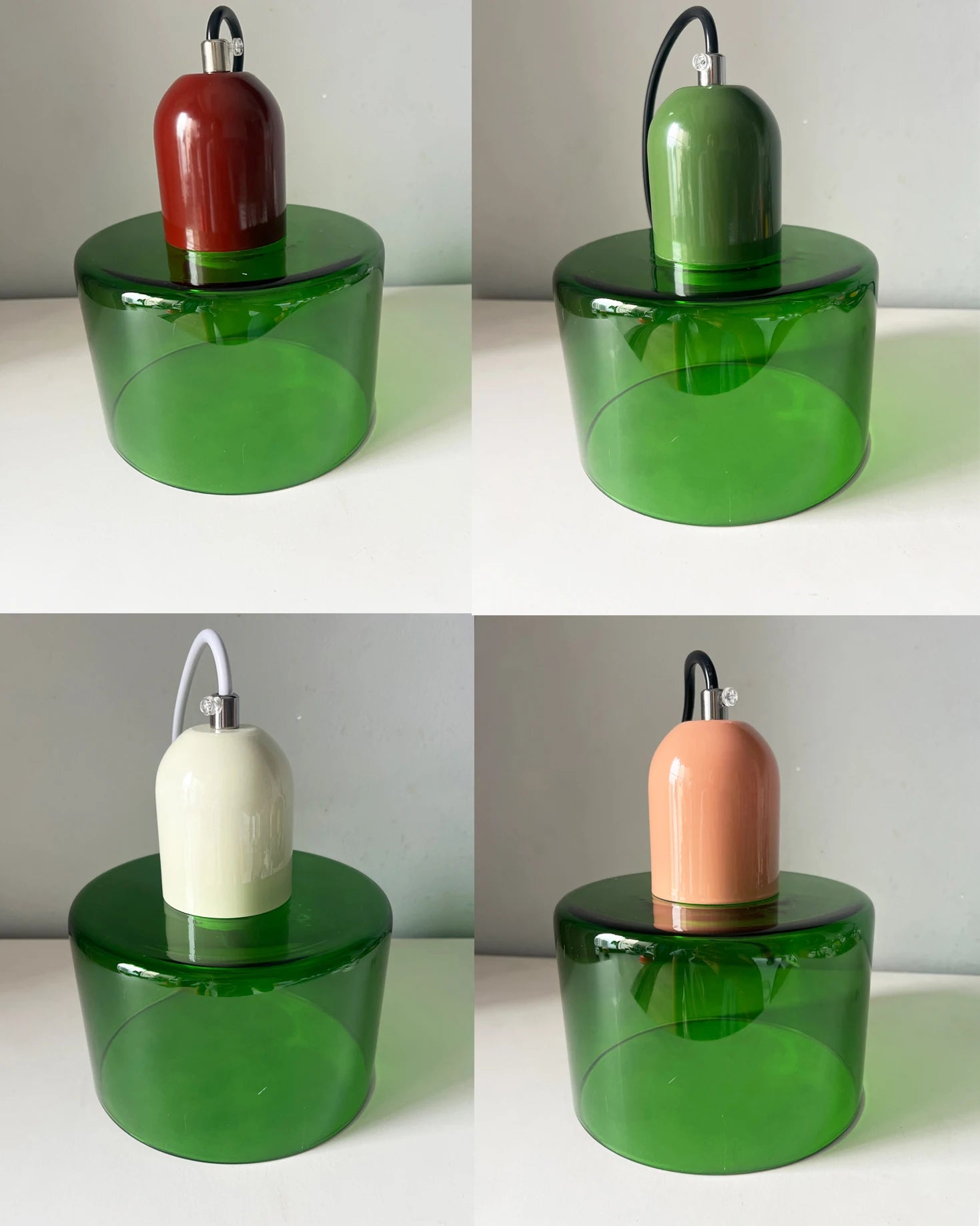 LAMPE SUSPENTUE | VINTAGE Tulipe Brun