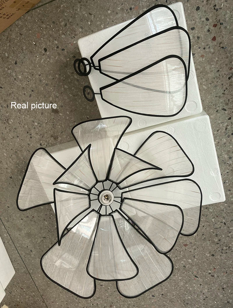 Vintage tissé à la main Lotus salle à manger lustre chambre salon lampe art européen et américain atmosphère éclairage lampes E27