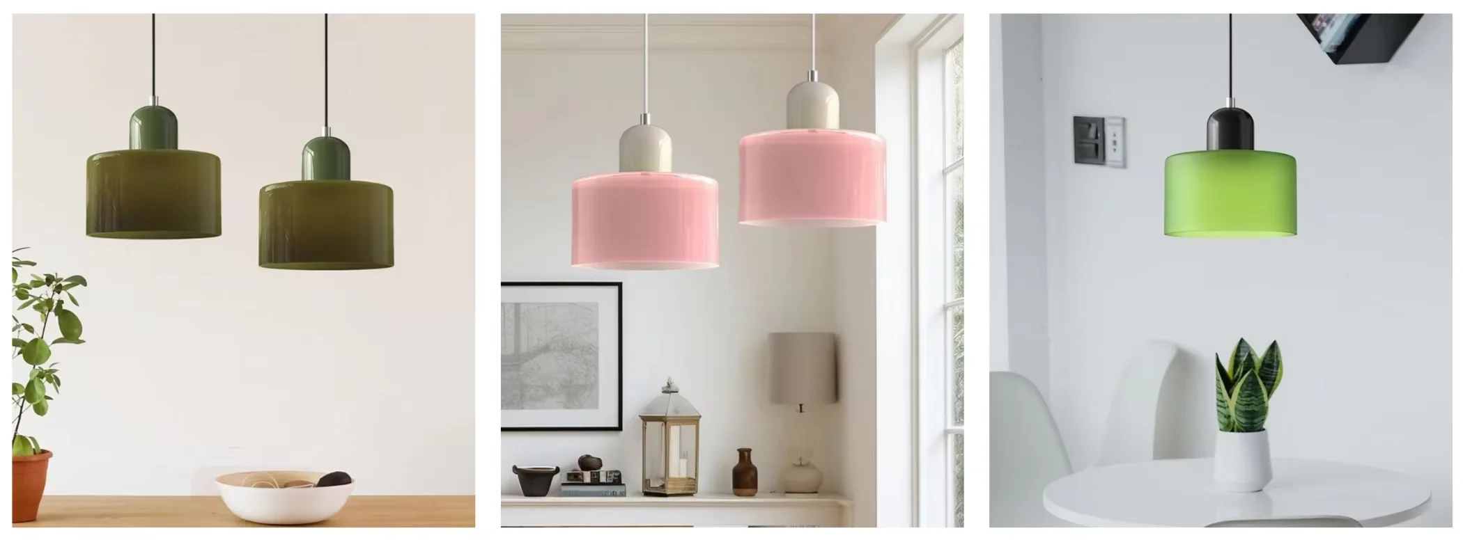 LAMPE SUSPENTUE | VINTAGE Tulipe Brun