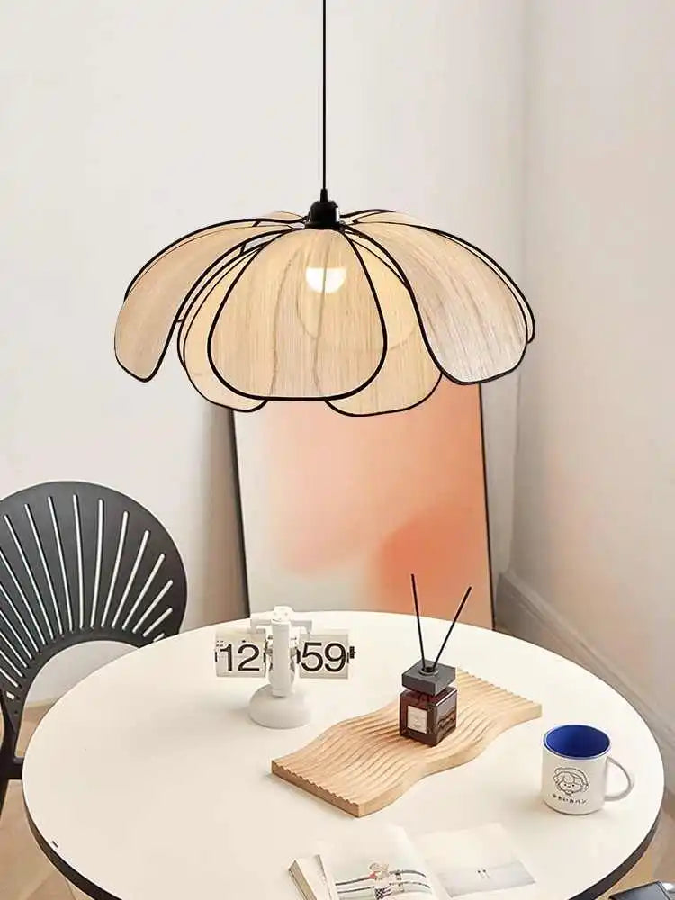 Vintage tissé à la main Lotus salle à manger lustre chambre salon lampe art européen et américain atmosphère éclairage lampes E27