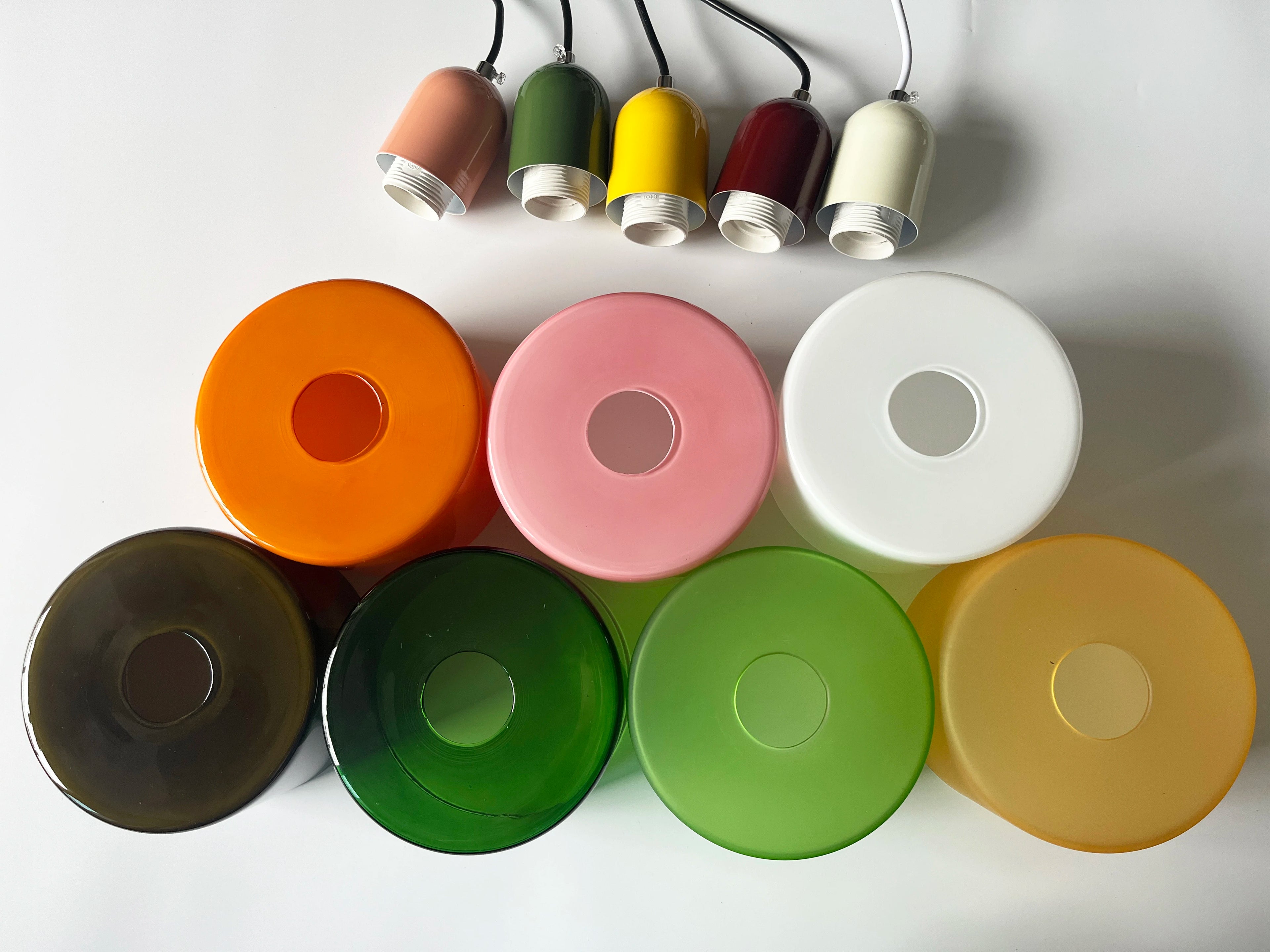 LAMPE SUSPENTUE | VINTAGE Tulipe Brun