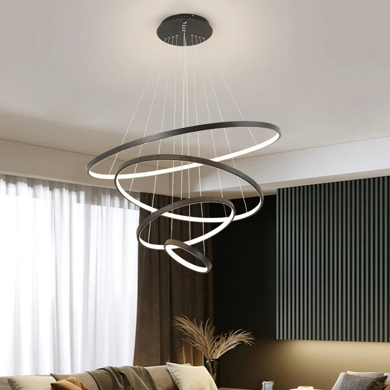 Suspension lignes lumineuses Noda 2 ANNEaux