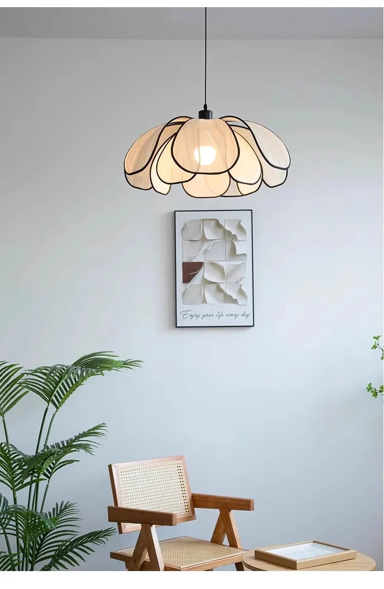 Vintage tissé à la main Lotus salle à manger lustre chambre salon lampe art européen et américain atmosphère éclairage lampes E27