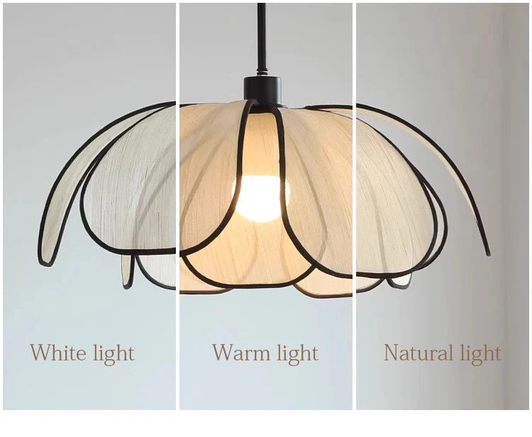Vintage tissé à la main Lotus salle à manger lustre chambre salon lampe art européen et américain atmosphère éclairage lampes E27