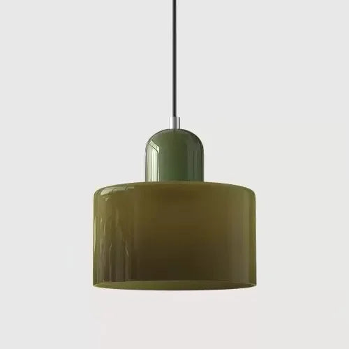 LAMPE SUSPENTUE | VINTAGE Tulipe Brun