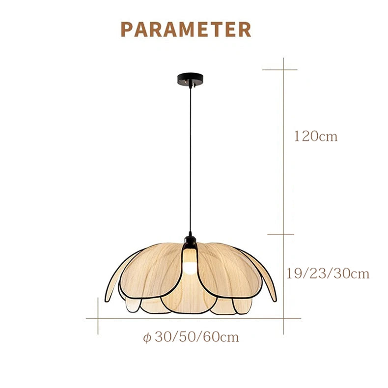 Vintage tissé à la main Lotus salle à manger lustre chambre salon lampe art européen et américain atmosphère éclairage lampes E27