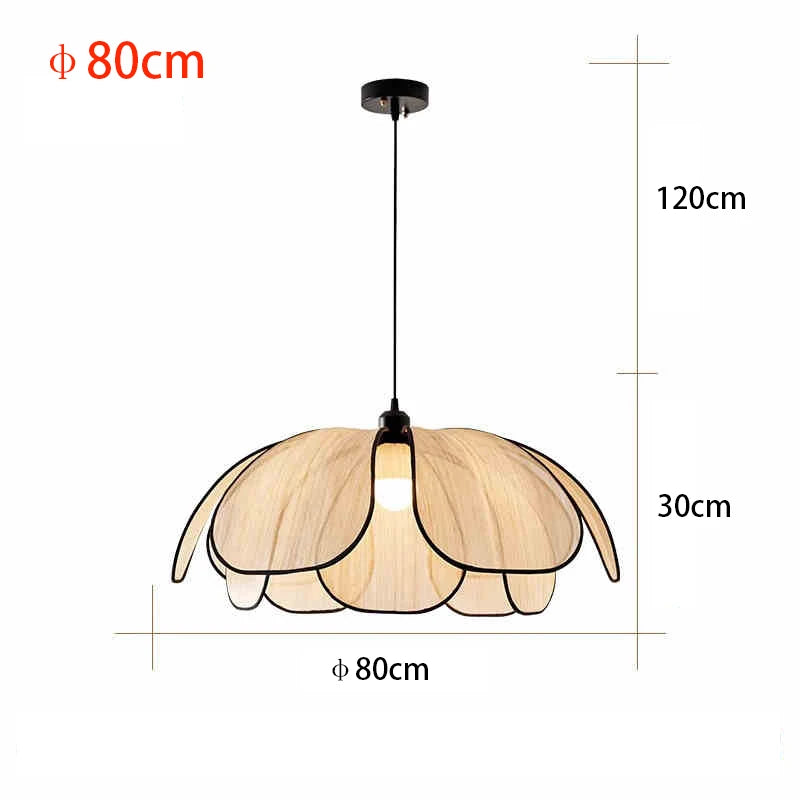 Vintage tissé à la main Lotus salle à manger lustre chambre salon lampe art européen et américain atmosphère éclairage lampes E27
