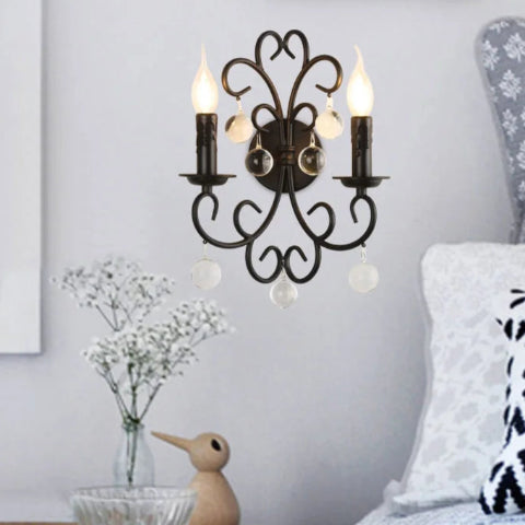 applique murale chandelier deux bras lampe de chevet