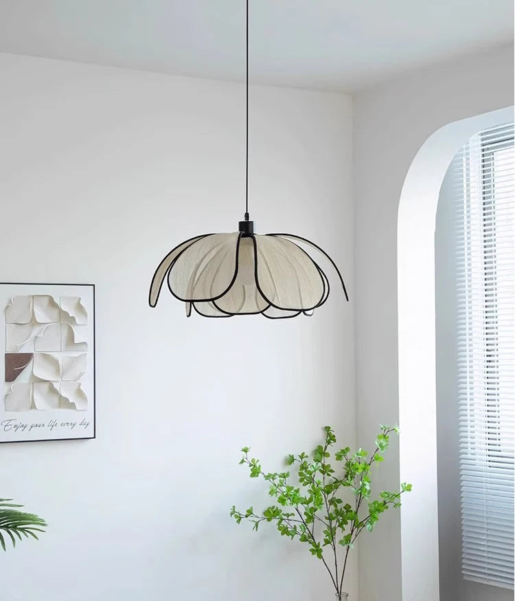 Vintage tissé à la main Lotus salle à manger lustre chambre salon lampe art européen et américain atmosphère éclairage lampes E27