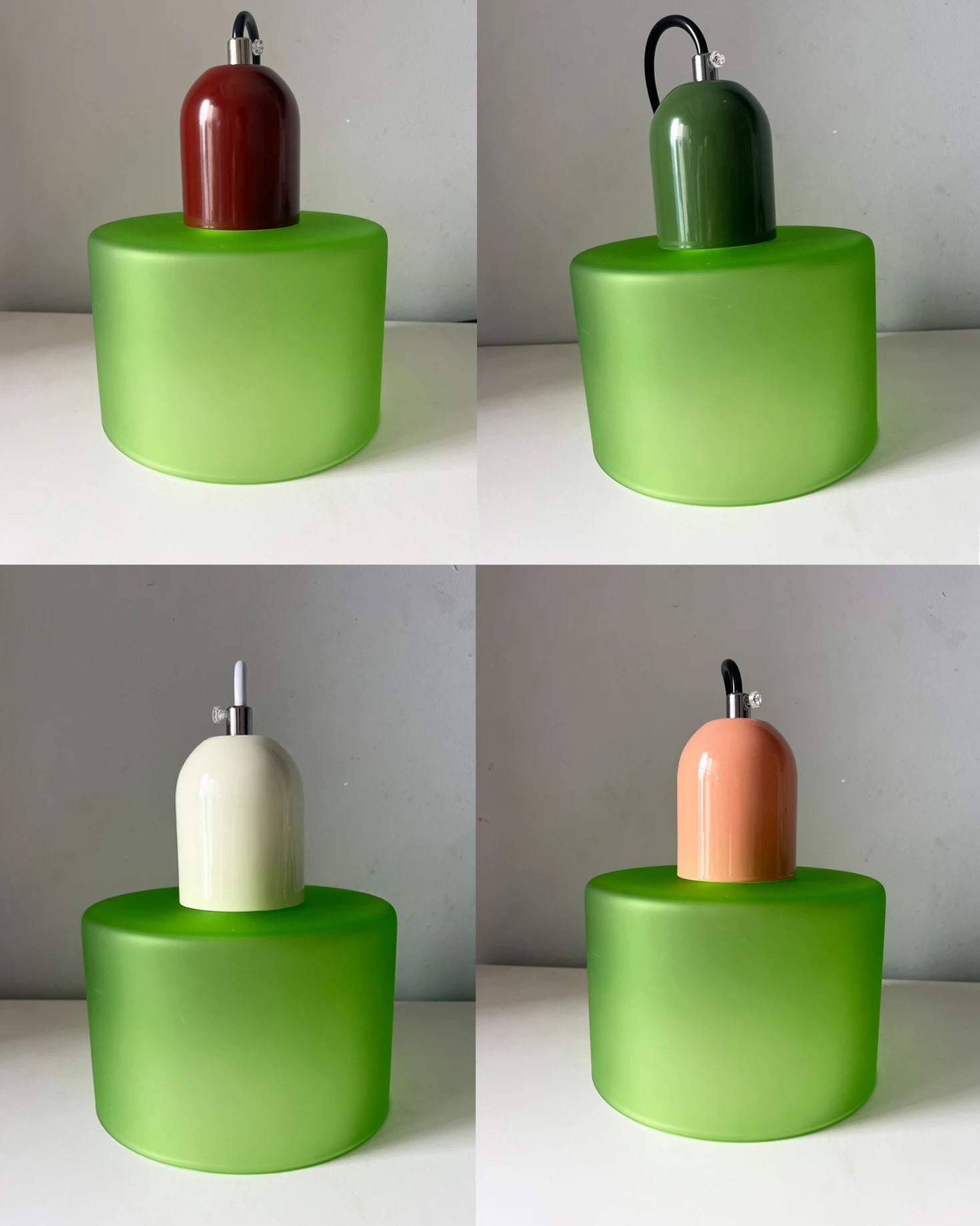 LAMPE SUSPENTUE | VINTAGE Tulipe Brun