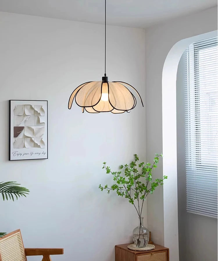 Vintage tissé à la main Lotus salle à manger lustre chambre salon lampe art européen et américain atmosphère éclairage lampes E27