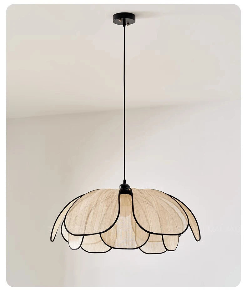 Vintage tissé à la main Lotus salle à manger lustre chambre salon lampe art européen et américain atmosphère éclairage lampes E27