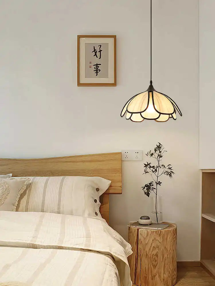 Vintage tissé à la main Lotus salle à manger lustre chambre salon lampe art européen et américain atmosphère éclairage lampes E27