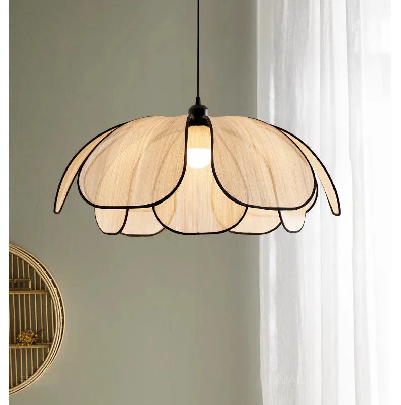Vintage tissé à la main Lotus salle à manger lustre chambre salon lampe art européen et américain atmosphère éclairage lampes E27