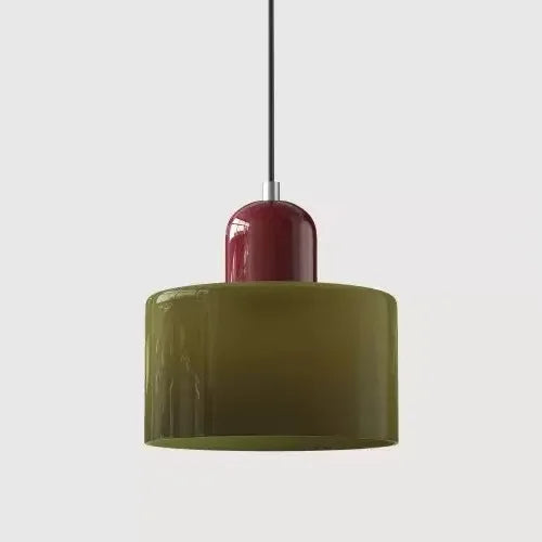 LAMPE SUSPENTUE | VINTAGE Tulipe Brun