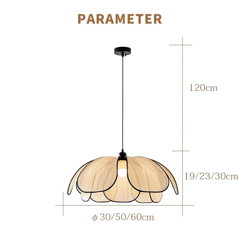 Vintage tissé à la main Lotus salle à manger lustre chambre salon lampe art européen et américain atmosphère éclairage lampes E27