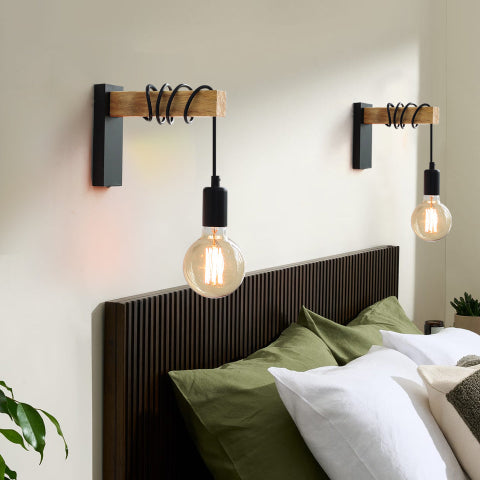 applique murale bois lot de 2