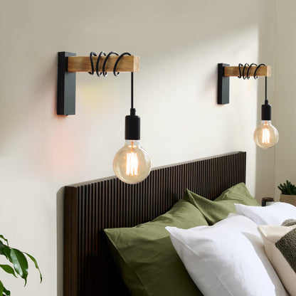 applique murale bois lot de 2