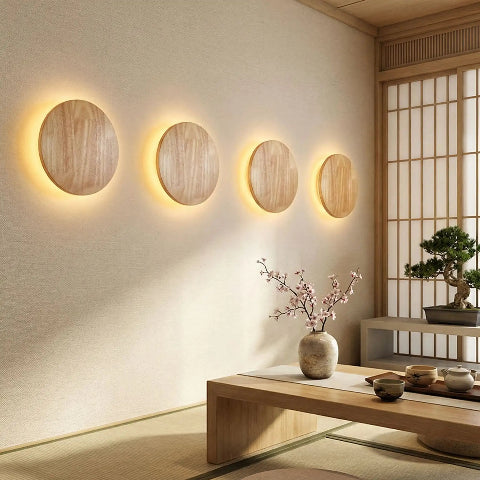 applique murale bois salon japoais