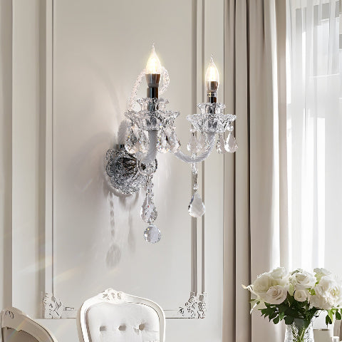 applique murale chandelier deux lumieres décoratives