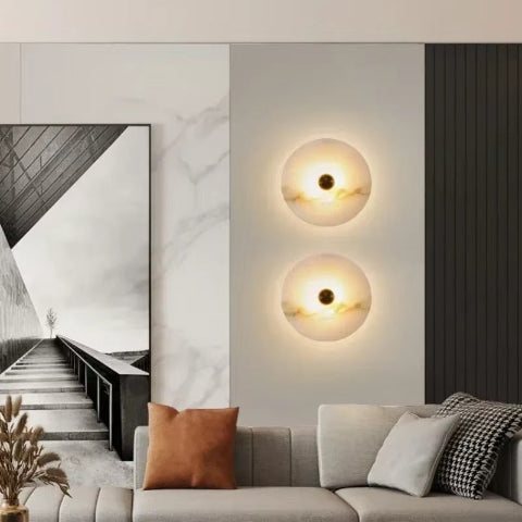 Applique murale design en marbre Kaïa-Noyau