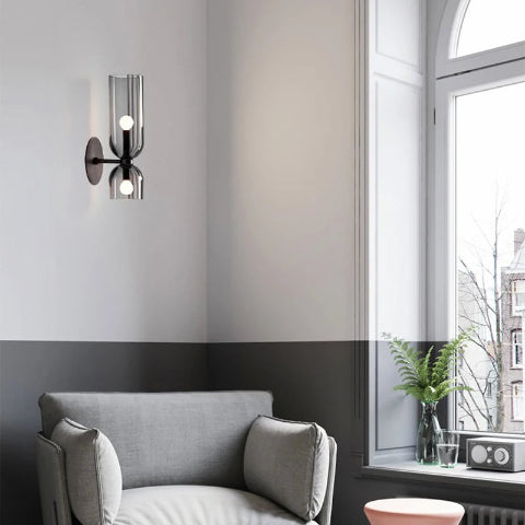 applique murale design chandelier smoky